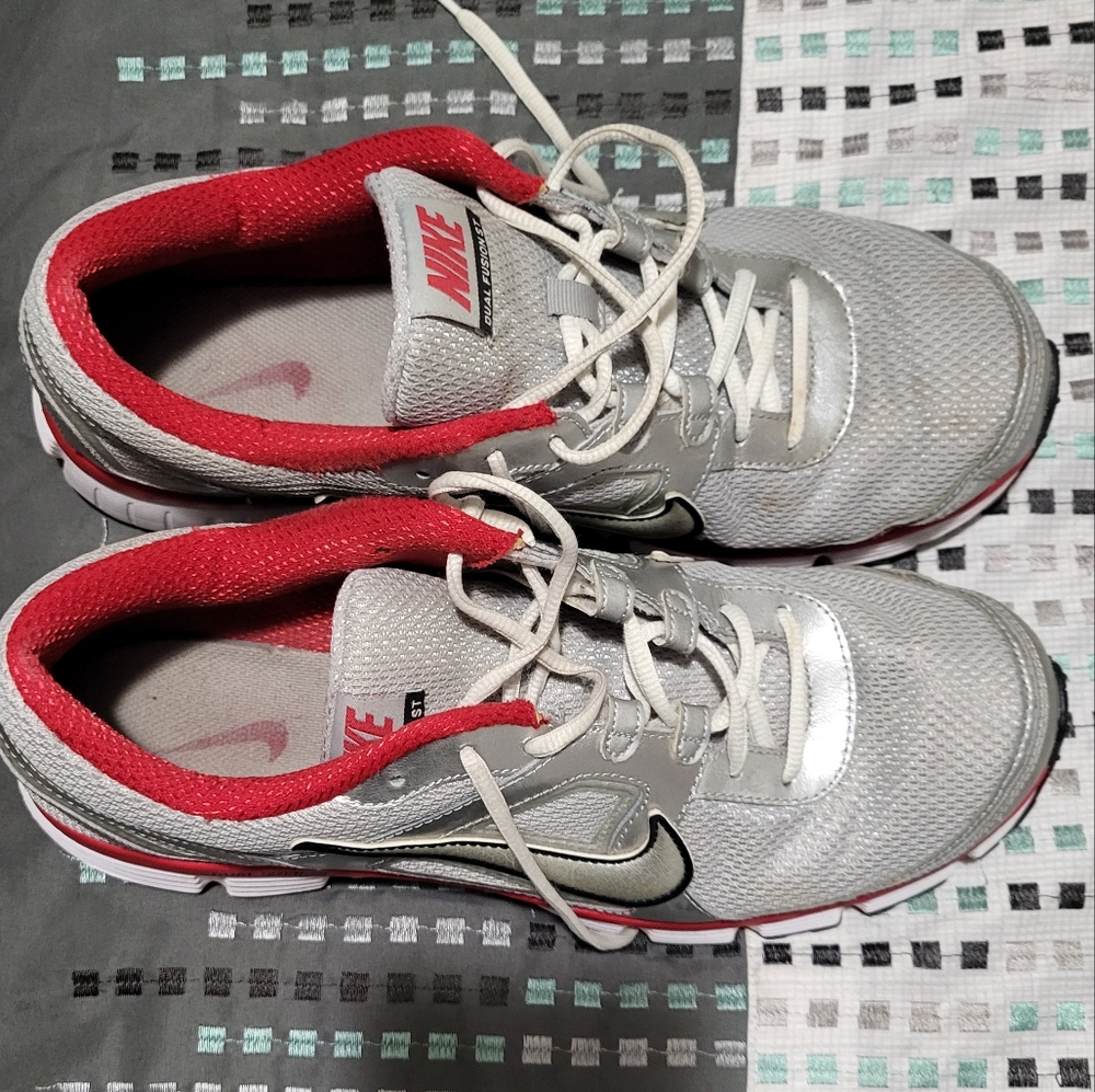 Mens Nikes size 12 in red and silver.